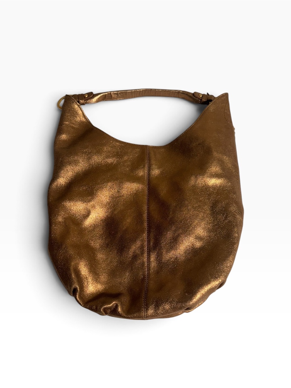 Hobo International metallic bronze slouchy boho indie sleezy beach bag - Picture 7 of 7